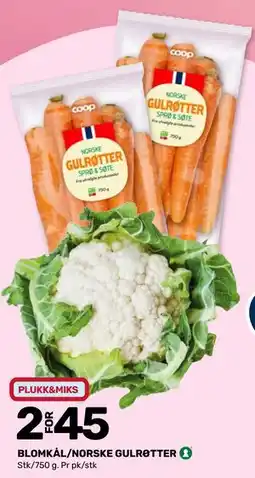 Matkroken BLOMKÅL/NORSKE GULRØTTER tilbud