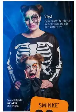 Nille Skjelettskjorte tilbud