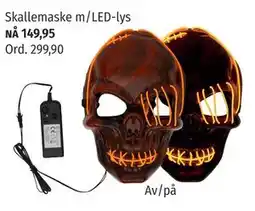 Nille Skallemaske m/LED-lys tilbud