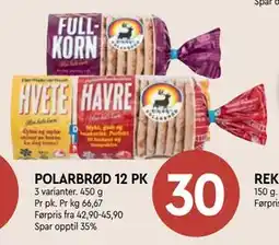 Coop Mega POLARBRØD 12 PK tilbud
