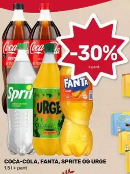 Matkroken COCA-COLA, FANTA, SPRITE OG URGE tilbud