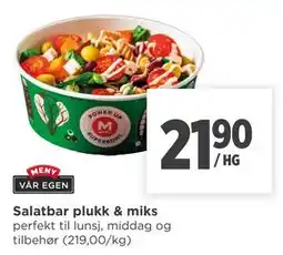 Meny Salatbar plukk & miks tilbud