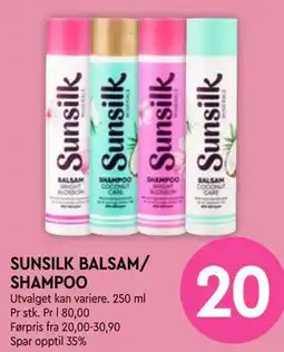 Coop Mega SUNSILK BALSAM/ SHAMPOO tilbud