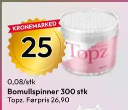 Gigaboks Bomullspinner 300 stk tilbud