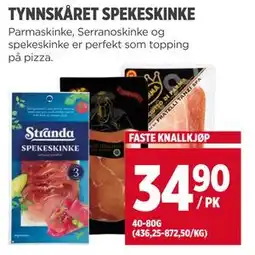 Meny TYNNSKÅRET SPEKESKINKE tilbud