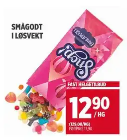 Meny SMÅGODT I LØSVEKT tilbud