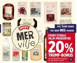 Meny STORT UTVALG VILJE-PRODUKTER tilbud