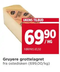 Meny Gruyere grottelagret tilbud