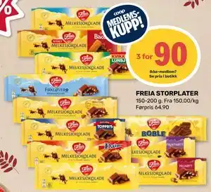 Coop Marked FREIA STORPLATER, Medlemspris tilbud