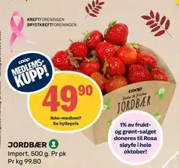 Coop Marked JORDBÆR, Medlemspris tilbud