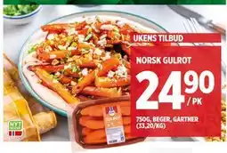 Meny NORSK GULROT tilbud