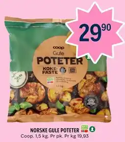 Coop Prix NORSKE GULE POTETER tilbud