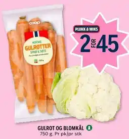 Coop Prix GULROT OG BLOMKÅL tilbud