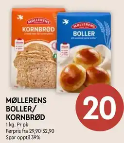 Coop Mega MØLLERENS BOLLER/ KORNBRØD tilbud