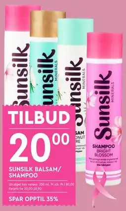Coop Mega SUNSILK BALSAM/ SHAMPOO tilbud