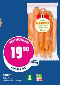 Coop Obs GULROT, Medlemspris tilbud