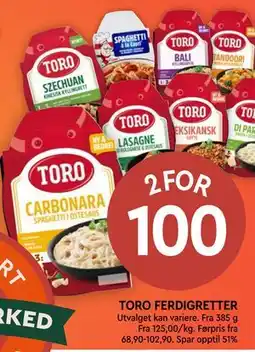Coop Mega TORO FERDIGRETTER tilbud