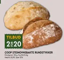 Coop Mega COOP STEINOVNSBAKTE RUNDSTYKKER tilbud