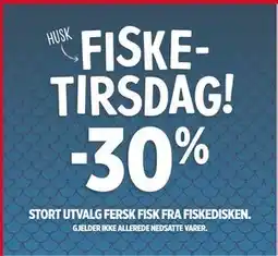 Meny FISKE-TIRSDAG tilbud