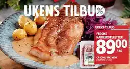 Meny FERSKE NAKKEKOTELETTER tilbud