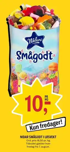 Coop Prix NIDAR SMÅGODT I LØSVEKT tilbud