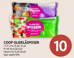 Coop Mega COOP GLIDELÅSPOSER tilbud