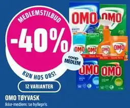 Coop Obs OMO TØYVASK tilbud