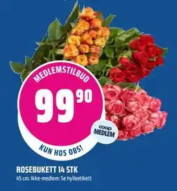 Coop Obs ROSEBUKETT 14 STK, Medlemspris tilbud