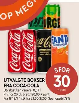 Coop Mega UTVALGTE BOKSER FRA COCA-COLA tilbud