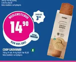 Coop Obs COOP GROVBRØD, Medlemspris tilbud
