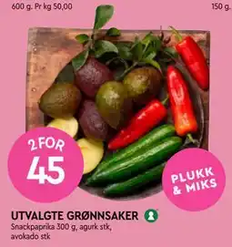 Coop Mega UTVALGTE GRØNNSAKER tilbud