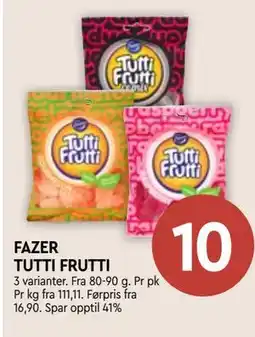 Coop Mega FAZER TUTTI FRUTTI tilbud