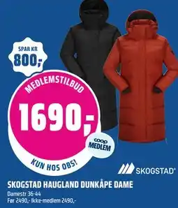 Coop Obs SKOGSTAD HAUGLAND DUNKÅPE DAME tilbud