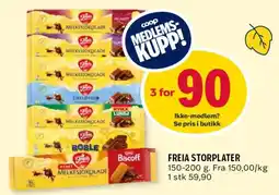 Coop Prix Freia melkesjokolade tilbud