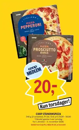 Coop Prix Coop steinovnspizza tilbud