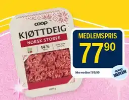 Coop Prix Coop kjøttdeig tilbud