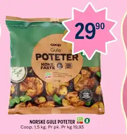Coop Prix Coop Gule Poteter tilbud