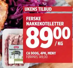 Meny Meny Nakkekoteletter tilbud
