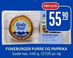 Rema 1000 FISKEBURGER PURRE OG PAPRIKA tilbud