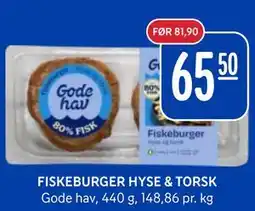 Rema 1000 FISKEBURGER HYSE & TORSK tilbud