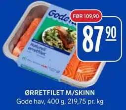 Rema 1000 ØRRETFILET M/SKINN tilbud