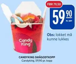 Rema 1000 CANDYKING SMÅGODTKOPP tilbud