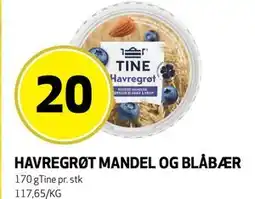 Bunnpris HAVREGRØT MANDEL OG BLÅBÆR tilbud