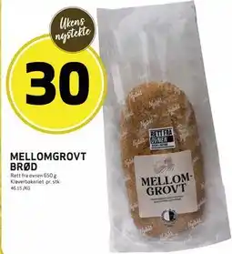 Bunnpris MELLOMGROVT BRØD tilbud