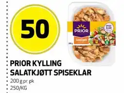 Bunnpris PRIOR KYLLING SALATKJØTT SPISEKLAR tilbud