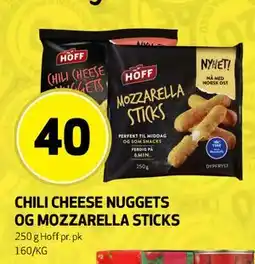 Bunnpris CHILI CHEESE NUGGETS OG MOZZARELLA STICKS tilbud