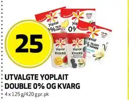 Bunnpris UTVALGTE YOPLAIT DOUBLE 0% OG KVARG tilbud