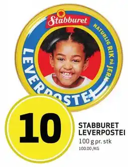 Bunnpris STABBURET LEVERPOSTEI tilbud