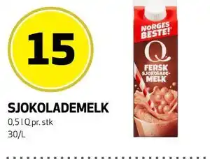Bunnpris SJOKOLADEMELK tilbud