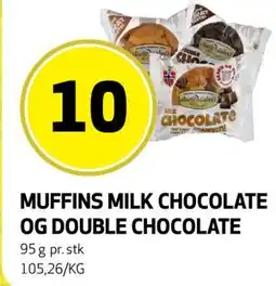 Bunnpris MUFFINS MILK CHOCOLATE OG DOUBLE CHOCOLATE tilbud